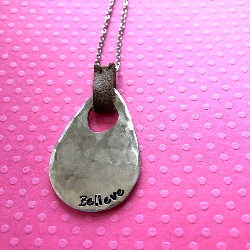 Personalized Silver Teardrop Necklace - Bling Chicks Jewelry Accessories Gifts