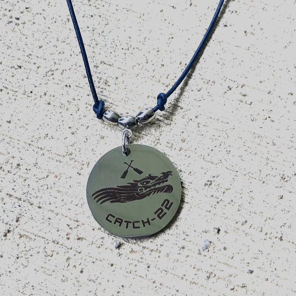 custom paddle boat necklace, dragon boat racing team necklace, Catch-22 dragon [addle necklace