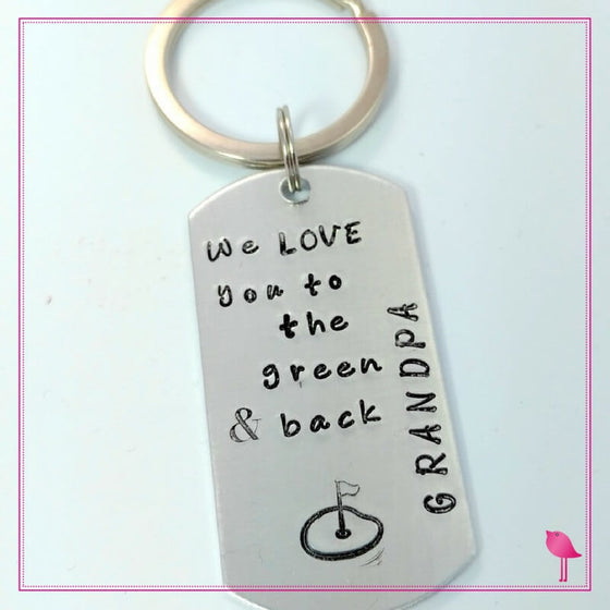 Grandpa Golf Key Chain Love You To The Green By Bling Chicks - Bling Chicks Jewelry Accessories Gifts