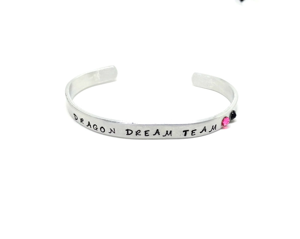 Personalized Dragon Boat Racing Team Cuff Bracelet 1/4" - Bling Chicks Jewelry Accessories Gifts