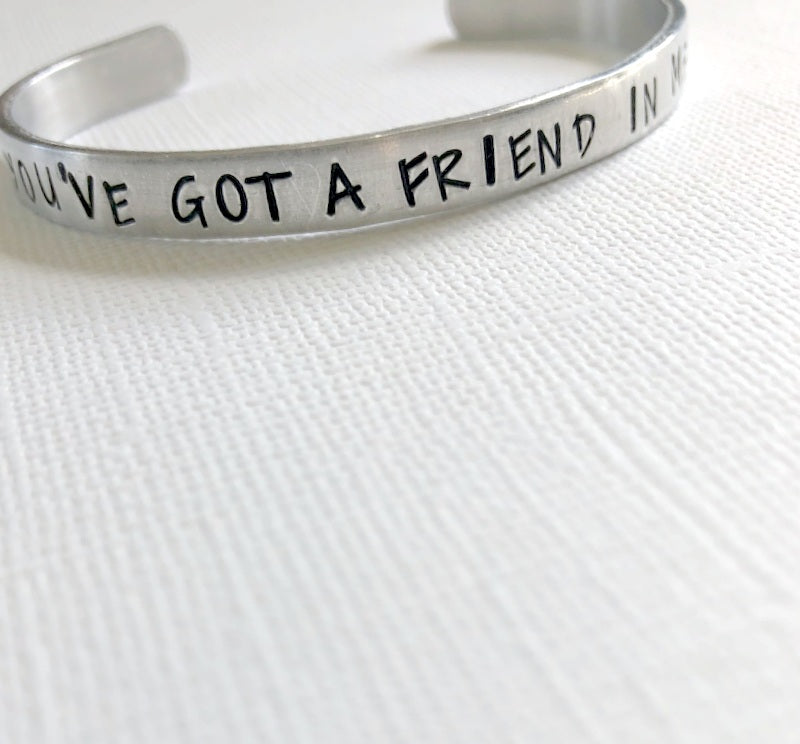 You've Got A Friend In Me Silver Cuff Bracelet - By Bling Chicks - Bling Chicks Jewelry Accessories Gifts