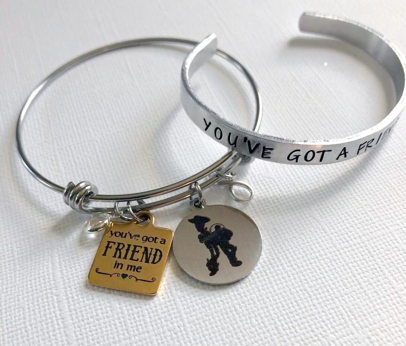 You've Got A Friend In Me Silver Cuff Bracelet - By Bling Chicks - Bling Chicks Jewelry Accessories Gifts