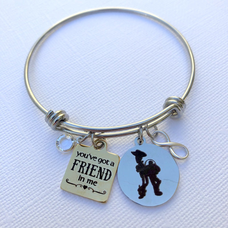 You've Got A Friend In Me Bangle Charm Bracelet - By Bling Chicks - Bling Chicks Jewelry Accessories Gifts
