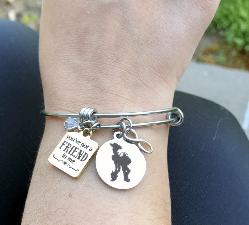 You've Got A Friend In Me Bangle Charm Bracelet - By Bling Chicks - Bling Chicks Jewelry Accessories Gifts