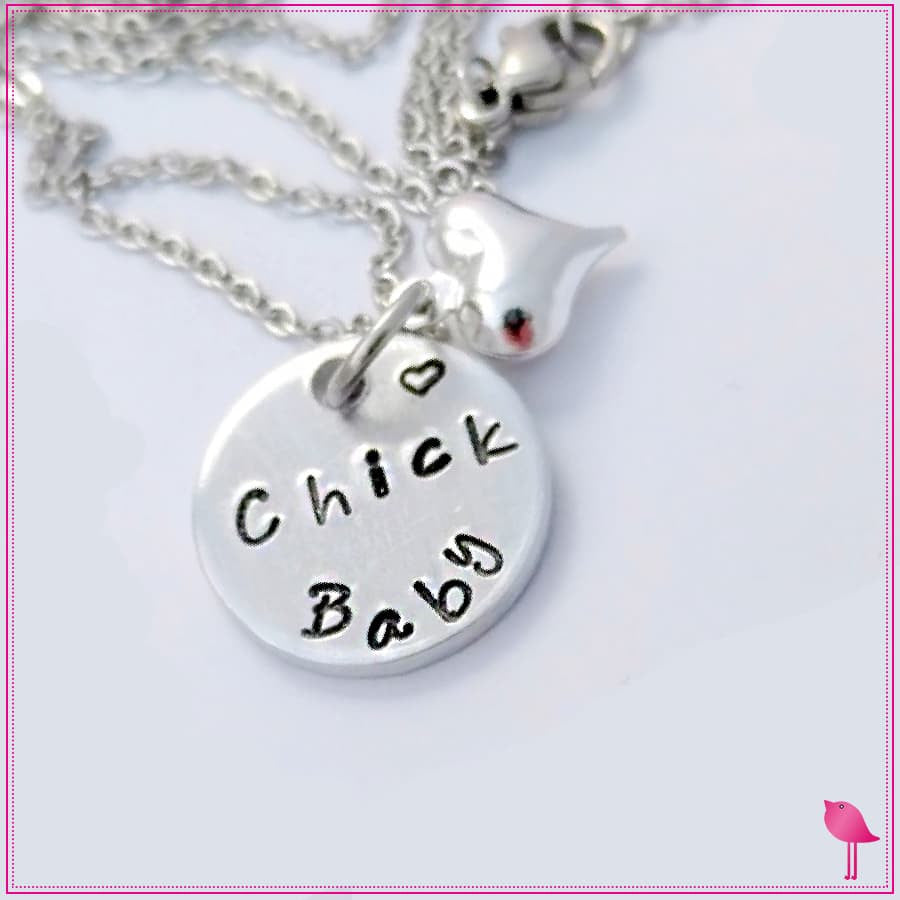 Mama Chick and Chick Baby Bling Chicks Necklace Set - Bling Chicks Jewelry Accessories Gifts
