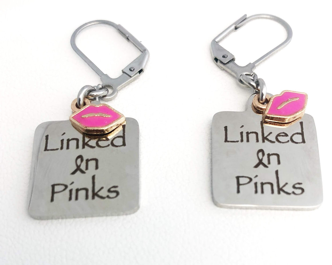 Linked in Pinks—Linked in Pinks Earrings with Pink Lips #2