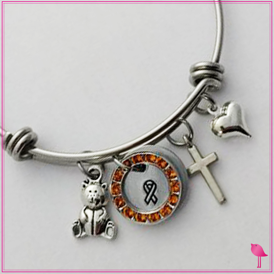 Ed Bear Stack-able charm Bangle Bracelet by Bling Chicks - Bling Chicks Jewelry Accessories Gifts