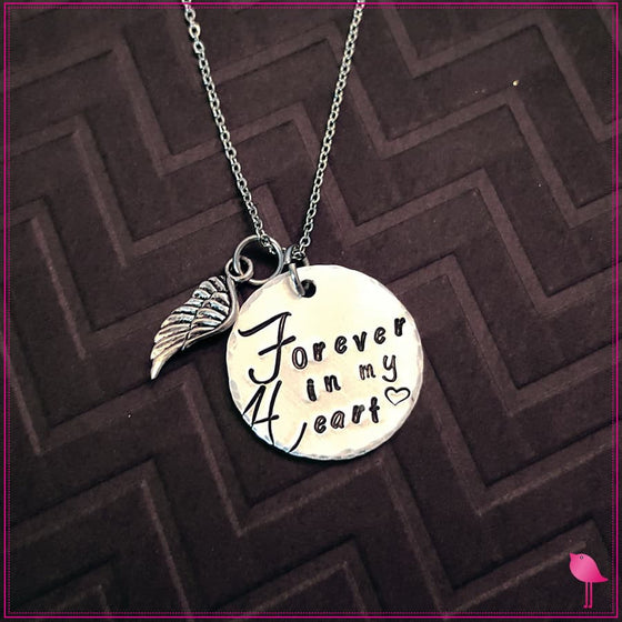 Forever in My Heart Bling Chicks Memorial Necklace - Bling Chicks Jewelry Accessories Gifts