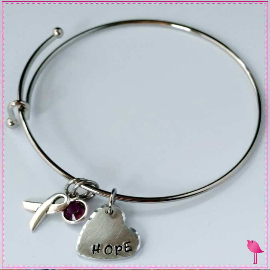 HOPE Awareness Bling Chicks Expandable Bracelet - Bling Chicks Jewelry Accessories Gifts