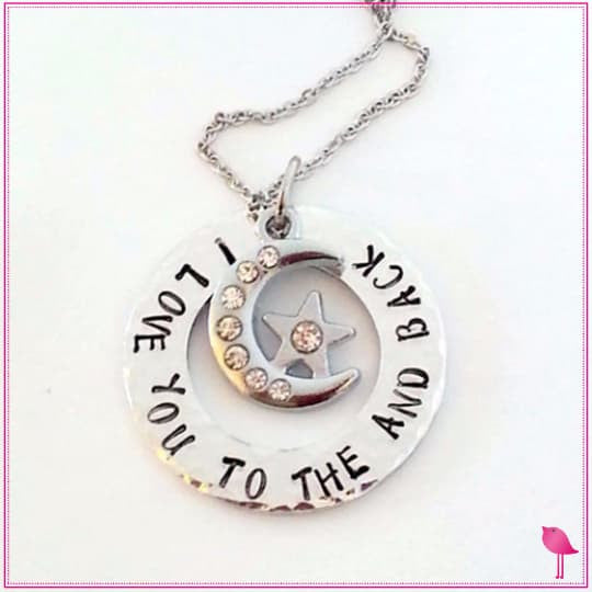 I Love You to the Moon and Back Bling Chicks Charm Necklace - Bling Chicks Jewelry Accessories Gifts
