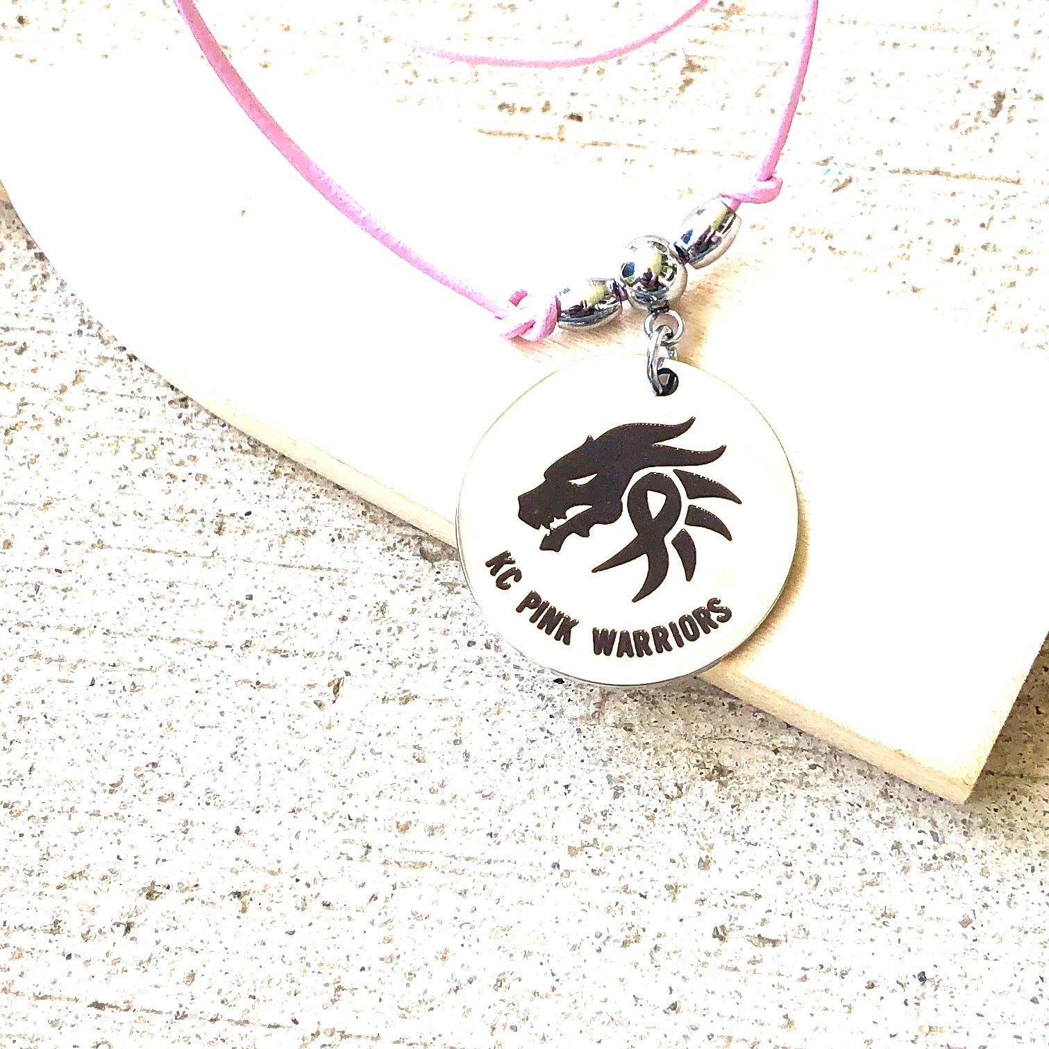 KC Pink Warriors Dragon Boat Racing Leather Necklace Cord #01– Bling Chicks