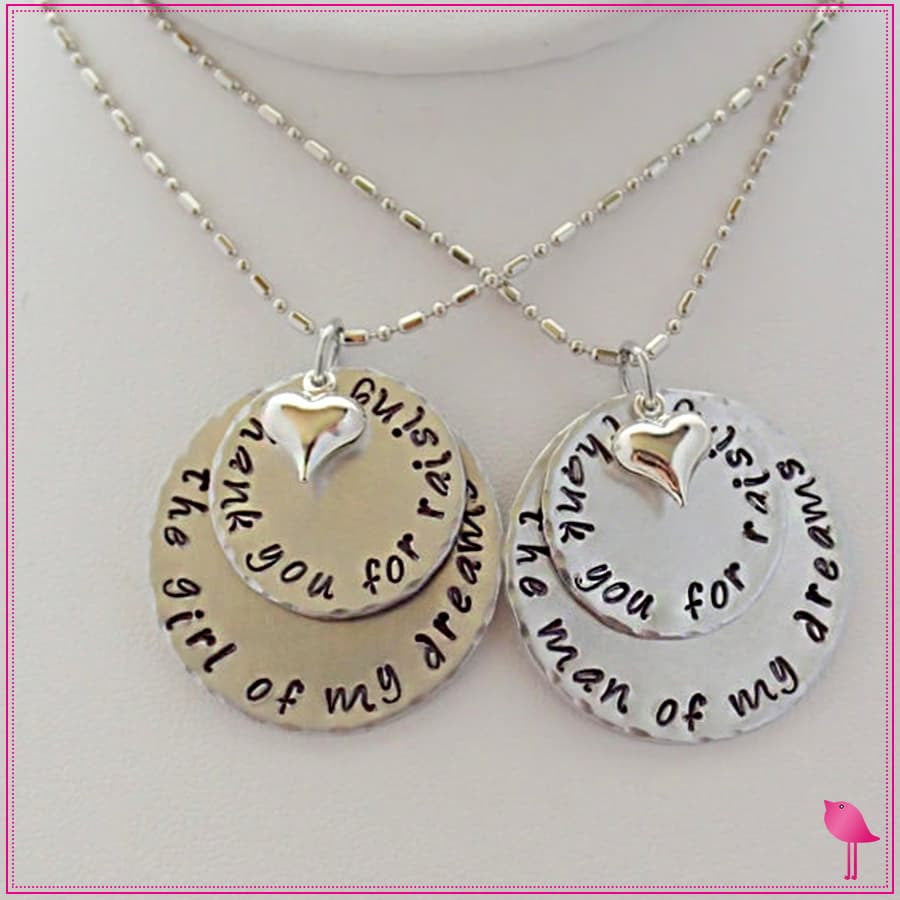 Girl or Man of My Dreams Handstamped Bling Chicks Necklace - Bling Chicks Jewelry Accessories Gifts