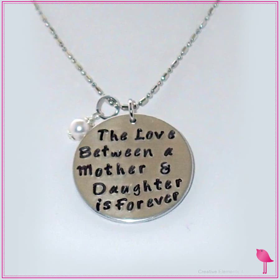 The Love Between a Mother & Daughter is Forever Bling Chicks Necklace - Bling Chicks Jewelry Accessories Gifts