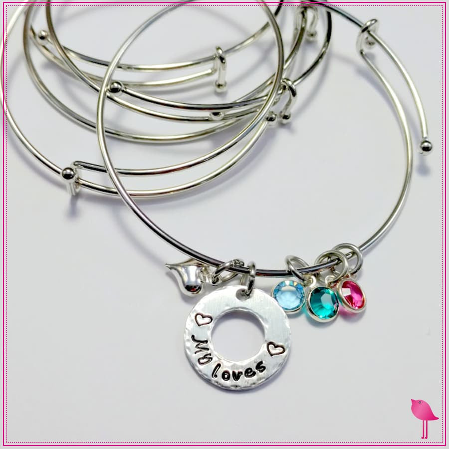 My Loves Birthstone Bling Chicks Expandable Bracelet - Bling Chicks Jewelry Accessories Gifts