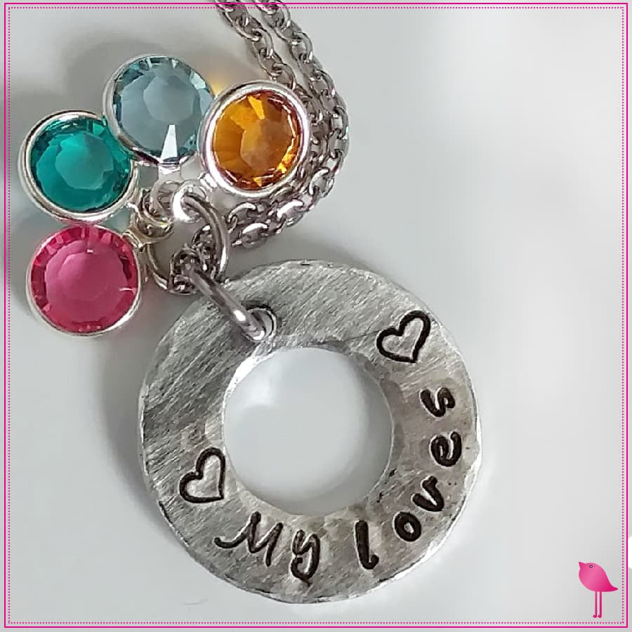 My Loves Birthstone Bling Chicks Necklace - Bling Chicks Jewelry Accessories Gifts