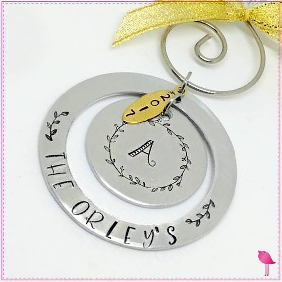 Personalized Family Name Christmas Ornament - Bling Chicks Jewelry Accessories Gifts