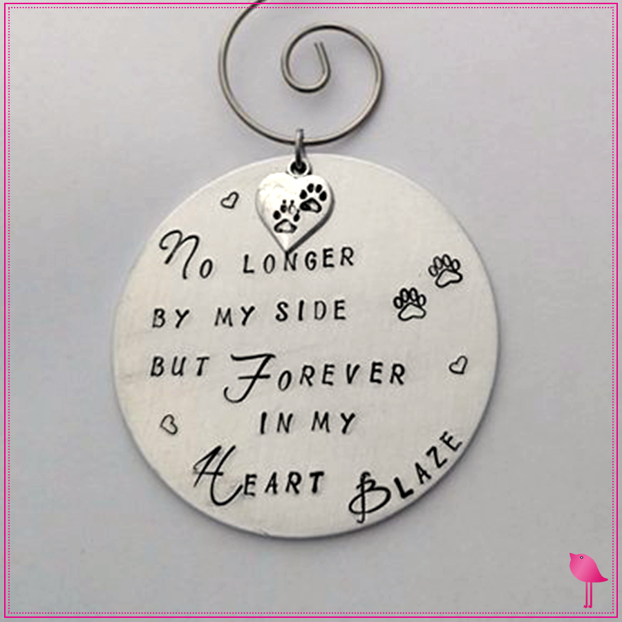#Pet Memorial Christmas Hand Stamped Ornament by Bling Chicks - Bling Chicks Jewelry Accessories Gifts