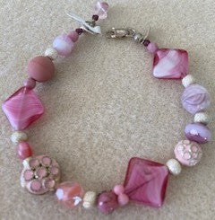 Pink Glass Squares - Jewelry By C