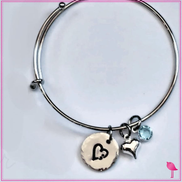 Semicolon Heart Bling Chicks Expandable Bracelet - Bling Chicks Jewelry Accessories Gifts