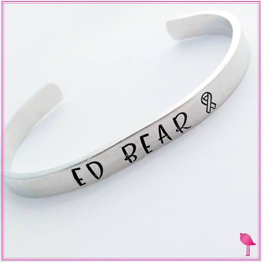 Childhood Cancer - Ed Bear Cuff Bracelet by Bling Chicks - Bling Chicks Jewelry Accessories Gifts