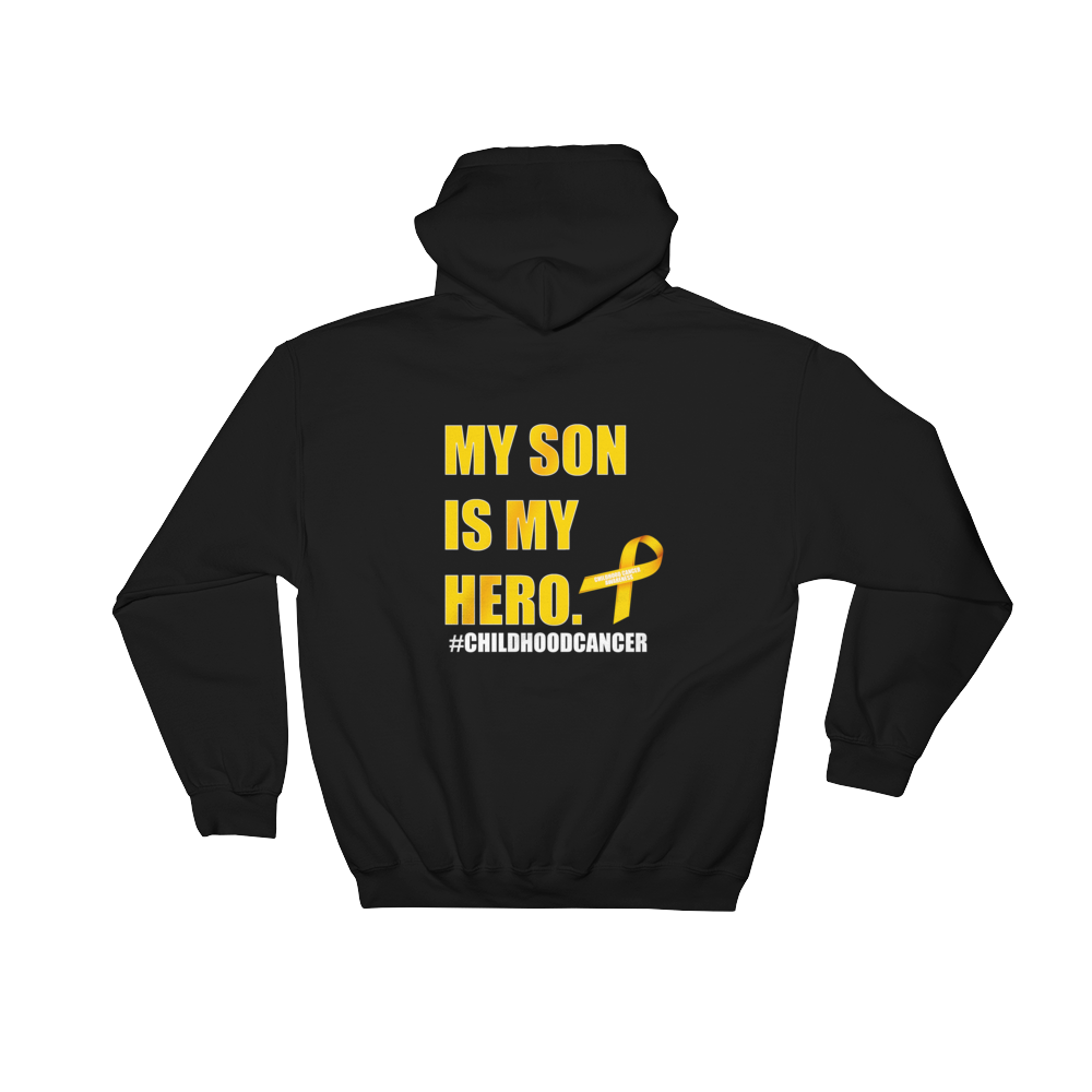 My Son Is My Hero Childhood Cancer Awareness Hooded Sweatshirt by  Bling Chicks - Bling Chicks Jewelry Accessories Gifts