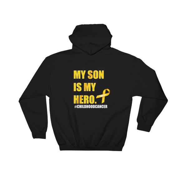 My Son Is My Hero Childhood Cancer Awareness Hooded Sweatshirt by  Bling Chicks - Bling Chicks Jewelry Accessories Gifts