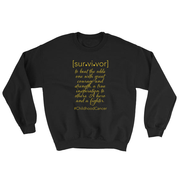 Childhood Cancer SURVIVOR Sweatshirt by Bling Chicks - Bling Chicks Jewelry Accessories Gifts