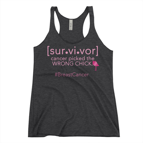 Breast Cancer Survivor Women's Racerback Tank - Bling Chicks Jewelry Accessories Gifts